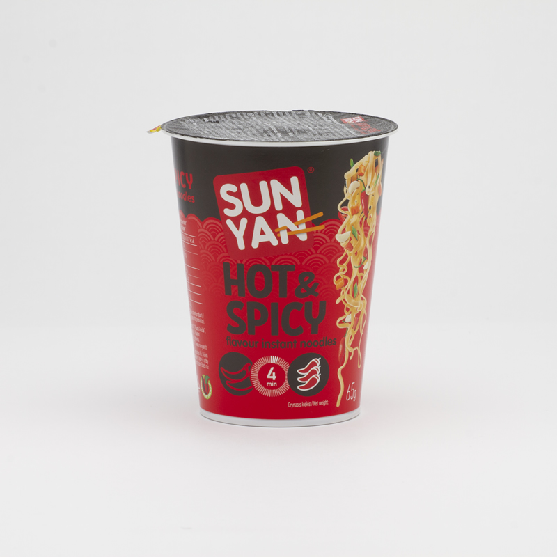 CUP SUN YAN HOT N SPICY FLAV NOODLES