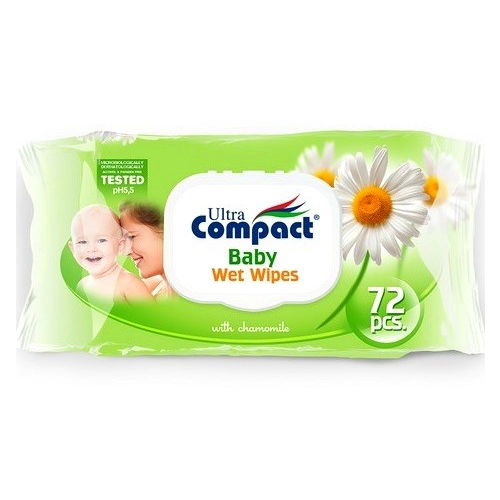METCO BABY COMPACT 72 <br> PIECES WET WIPES