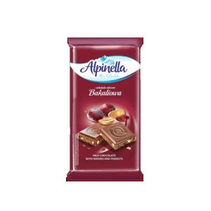 ALPINELLA RAISINS & PEANUTS MILK CHOCOLATE 90 GR