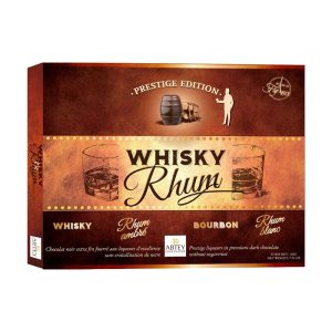 ABTEY WHISKY & RHUM 20 CHOCO LIQ ASS,200 GR NOIR