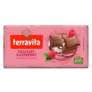 TERRAVITA MILK CHOCOLATE WITH RASPBERRY FILLING 100 GR