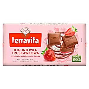 TERRAVITA MILK CHOCOLATE WITH STRAWBERRY FILLING 100 GR