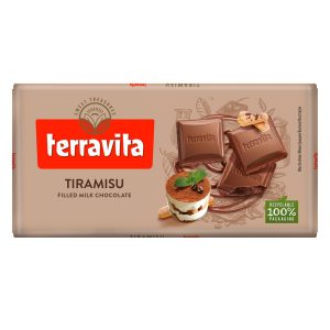 TERRAVITA TIRAMISU FILLED MILK CHOCOLATE 32% CACOA 100 GR