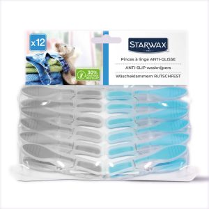 STARWAX 12 CLOTHESPEGS ANTI SLIP BAG