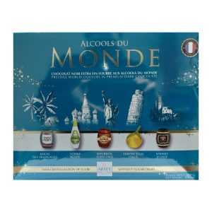 ABTEY ALCOOLS DU MONDE 26 CHOCO LIQ ASS 250 GR CHOCO NOIR