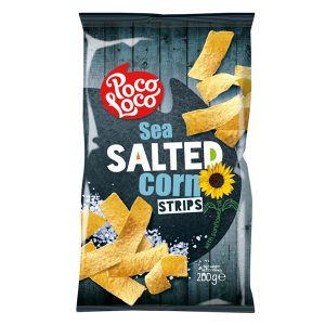 POCO LOCO CHIPS SEA SALT CORN STRIPS 200G