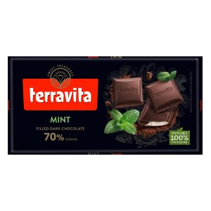 TERRAVITA DARK CHOCOLATE 70% PEPPERMINT FILLING 95 GR