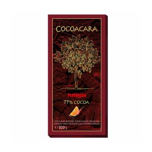 COCOACARA ORANGE PEEL & CHILI EXTRA 77% DARK CHOCOLATE 100 GR