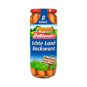 BOKLUNDER BOCKWURST 8PCE 720GR