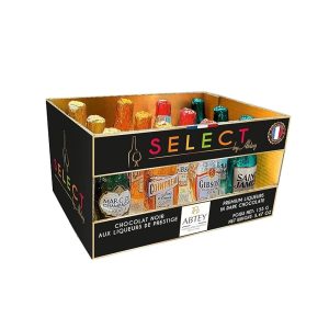 ABTEY ALC DE FRANCE MINI CRATE 12 BTLS LIQ ASS. 108 GR CHOCO NOIR
